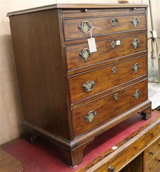 A George III mahogany chest, W.80cm